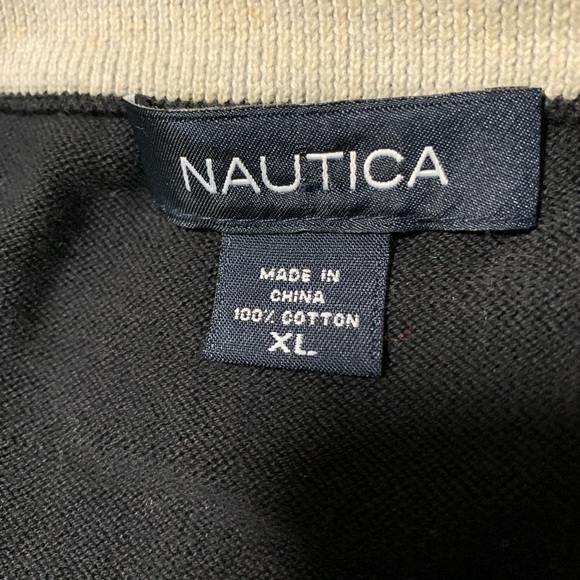 3/$20 Men’s NAUTICA Black Sleeveless Sweater Vest Size EXTRA LARGE - Picture 5 of 9